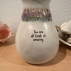 NATURAL LIFE  Bud Vase with Floral and Inspirational Accents